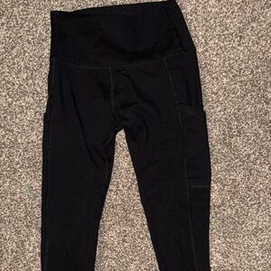Aerie Black High-Rise The Hugger Leggings w/ Pockets